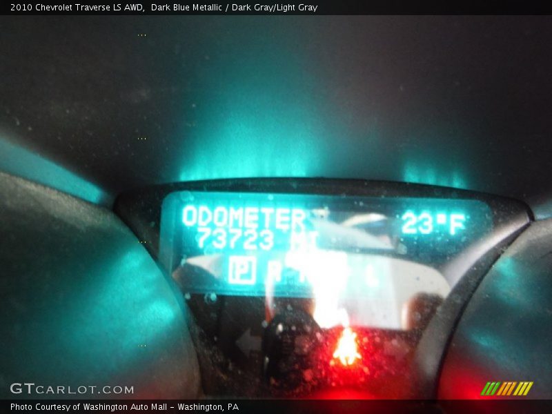 Dark Blue Metallic / Dark Gray/Light Gray 2010 Chevrolet Traverse LS AWD