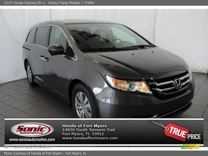 Smoky Topaz Metallic / Truffle 2015 Honda Odyssey EX-L