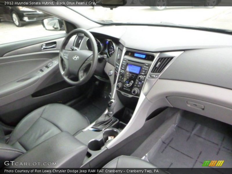 Black Onyx Pearl / Gray 2012 Hyundai Sonata Hybrid