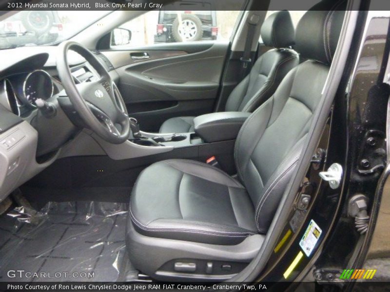 Black Onyx Pearl / Gray 2012 Hyundai Sonata Hybrid