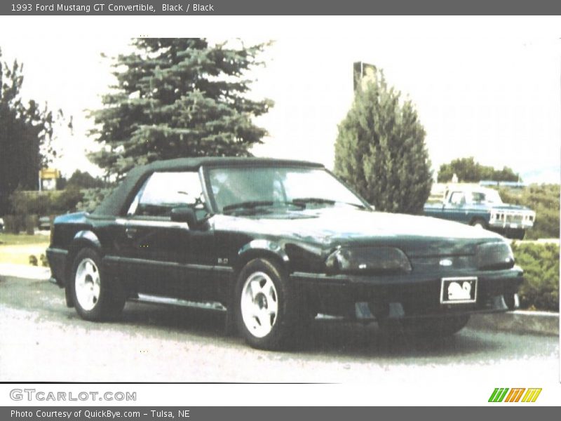 Black / Black 1993 Ford Mustang GT Convertible