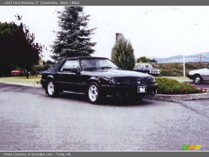 Black / Black 1993 Ford Mustang GT Convertible