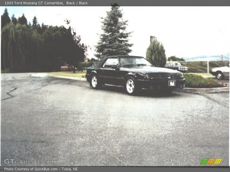 Black / Black 1993 Ford Mustang GT Convertible