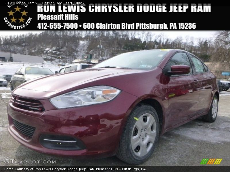 Passion Red Pearl / Black 2015 Dodge Dart SE