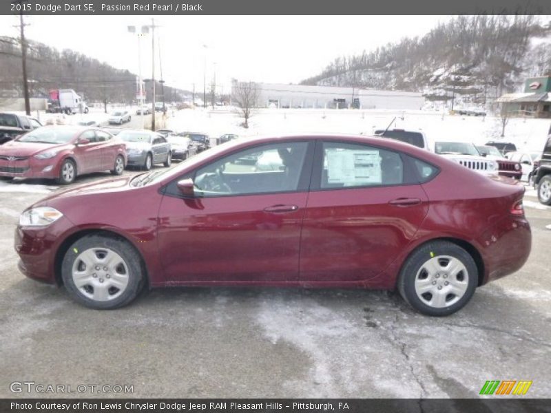 Passion Red Pearl / Black 2015 Dodge Dart SE