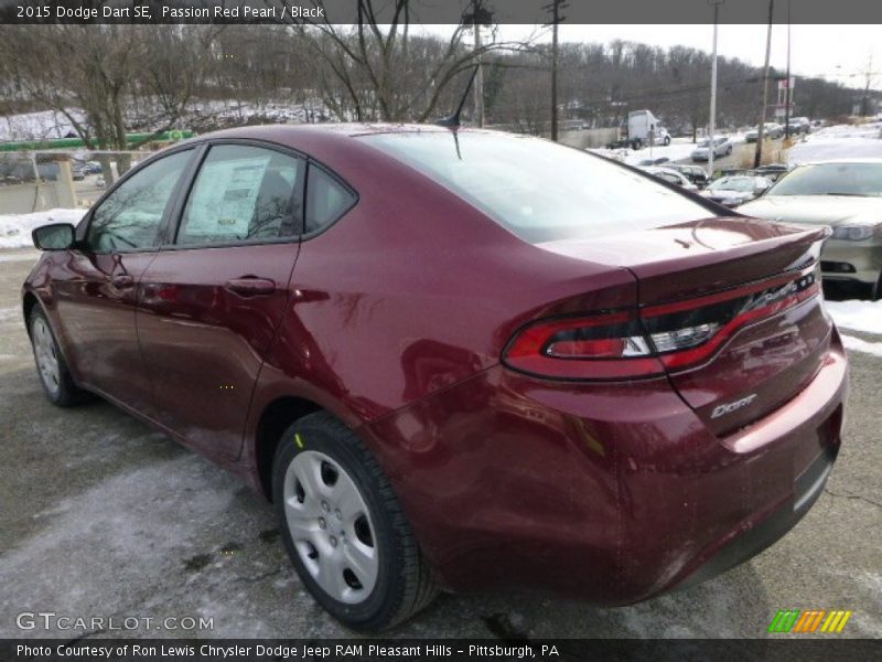 Passion Red Pearl / Black 2015 Dodge Dart SE