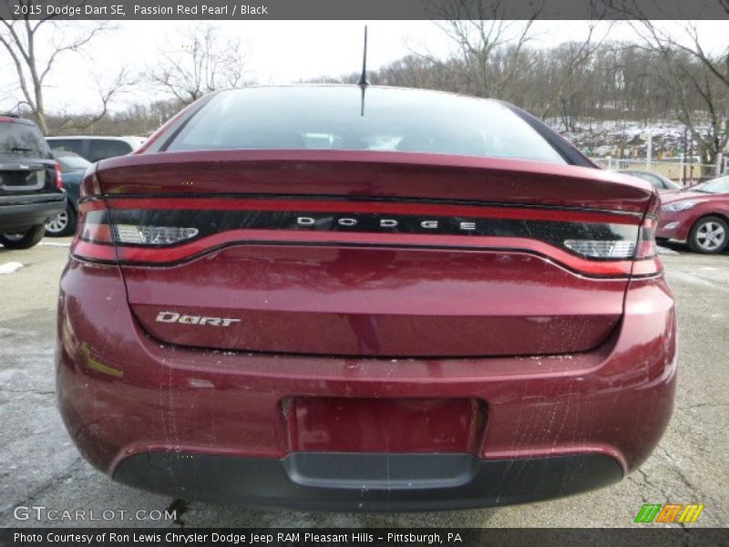 Passion Red Pearl / Black 2015 Dodge Dart SE