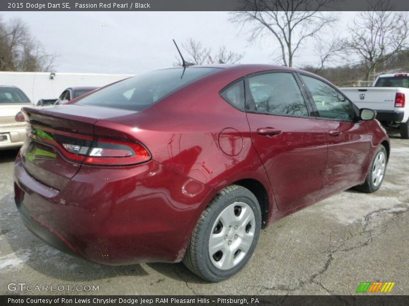 Passion Red Pearl / Black 2015 Dodge Dart SE