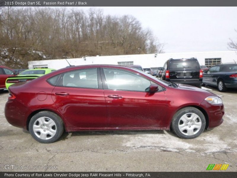 Passion Red Pearl / Black 2015 Dodge Dart SE