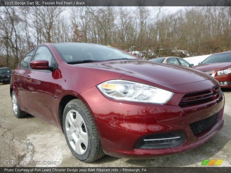 Passion Red Pearl / Black 2015 Dodge Dart SE