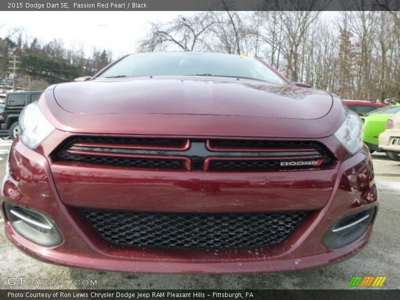 Passion Red Pearl / Black 2015 Dodge Dart SE