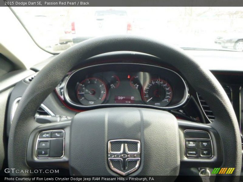 Passion Red Pearl / Black 2015 Dodge Dart SE