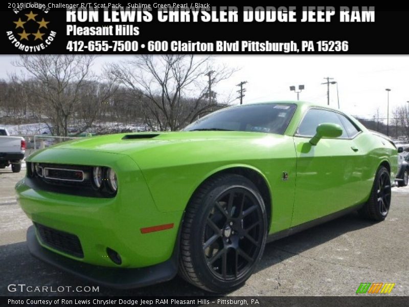 Sublime Green Pearl / Black 2015 Dodge Challenger R/T Scat Pack