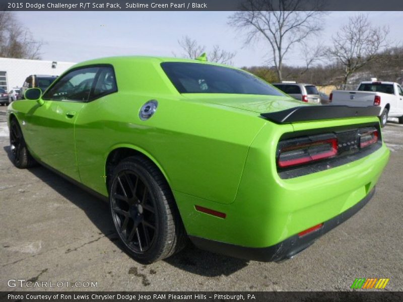 Sublime Green Pearl / Black 2015 Dodge Challenger R/T Scat Pack