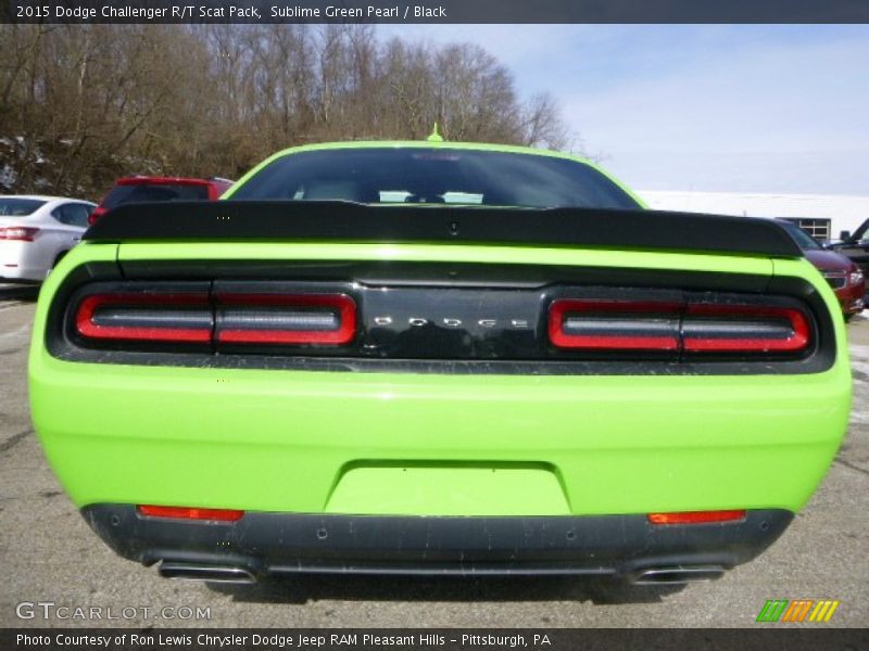 Sublime Green Pearl / Black 2015 Dodge Challenger R/T Scat Pack