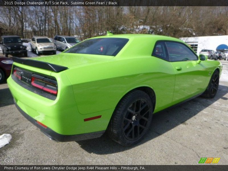 Sublime Green Pearl / Black 2015 Dodge Challenger R/T Scat Pack