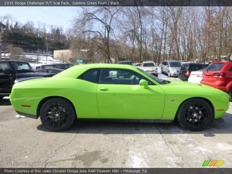 Sublime Green Pearl / Black 2015 Dodge Challenger R/T Scat Pack