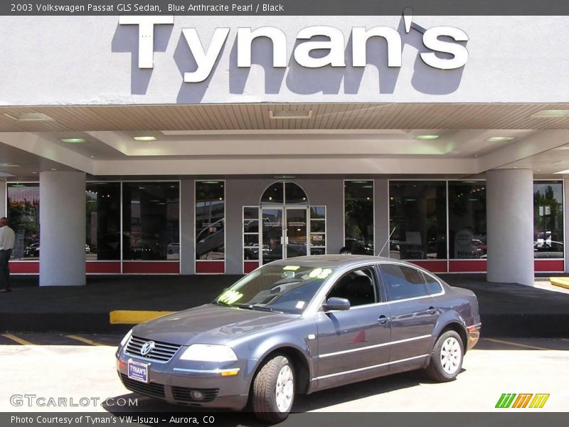 Blue Anthracite Pearl / Black 2003 Volkswagen Passat GLS Sedan