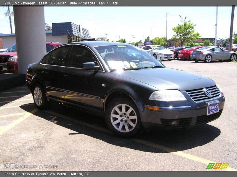 Blue Anthracite Pearl / Black 2003 Volkswagen Passat GLS Sedan