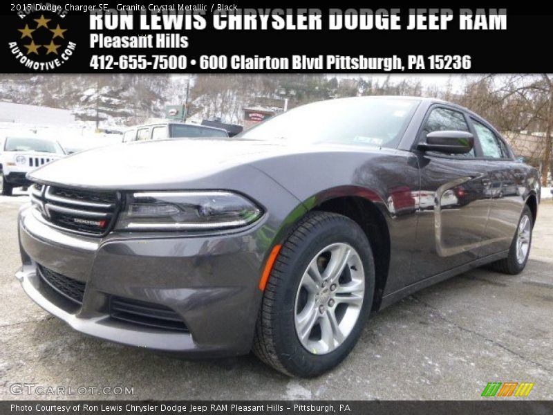 Granite Crystal Metallic / Black 2015 Dodge Charger SE