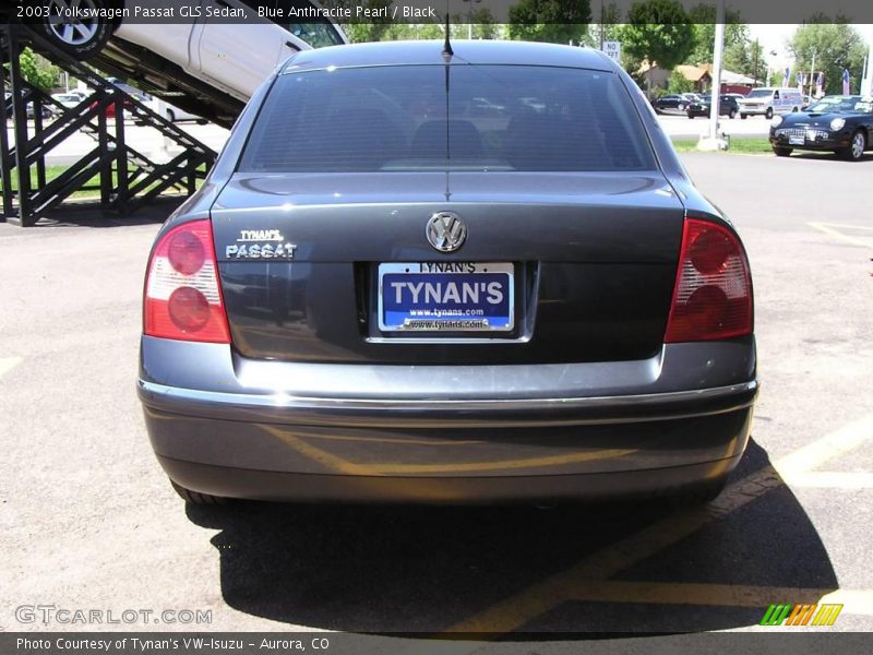 Blue Anthracite Pearl / Black 2003 Volkswagen Passat GLS Sedan