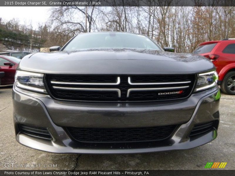 Granite Crystal Metallic / Black 2015 Dodge Charger SE