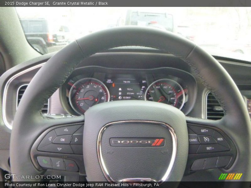Granite Crystal Metallic / Black 2015 Dodge Charger SE