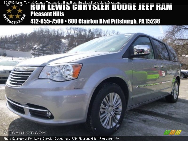 Billet Silver Metallic / Black/Light Graystone 2015 Chrysler Town & Country Touring-L
