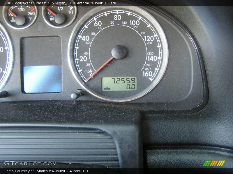 Blue Anthracite Pearl / Black 2003 Volkswagen Passat GLS Sedan