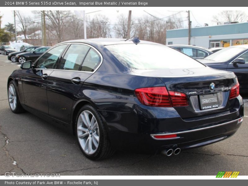 Imperial Blue Metallic / Venetian Beige 2014 BMW 5 Series 535d xDrive Sedan