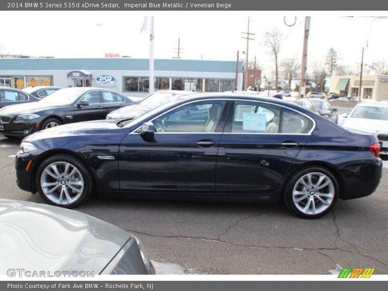 Imperial Blue Metallic / Venetian Beige 2014 BMW 5 Series 535d xDrive Sedan