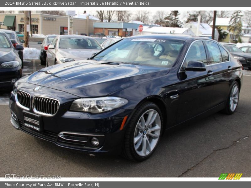 Imperial Blue Metallic / Venetian Beige 2014 BMW 5 Series 535d xDrive Sedan