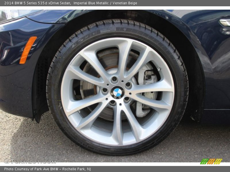 Imperial Blue Metallic / Venetian Beige 2014 BMW 5 Series 535d xDrive Sedan
