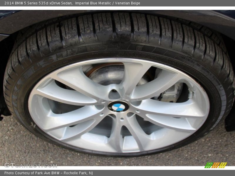 Imperial Blue Metallic / Venetian Beige 2014 BMW 5 Series 535d xDrive Sedan