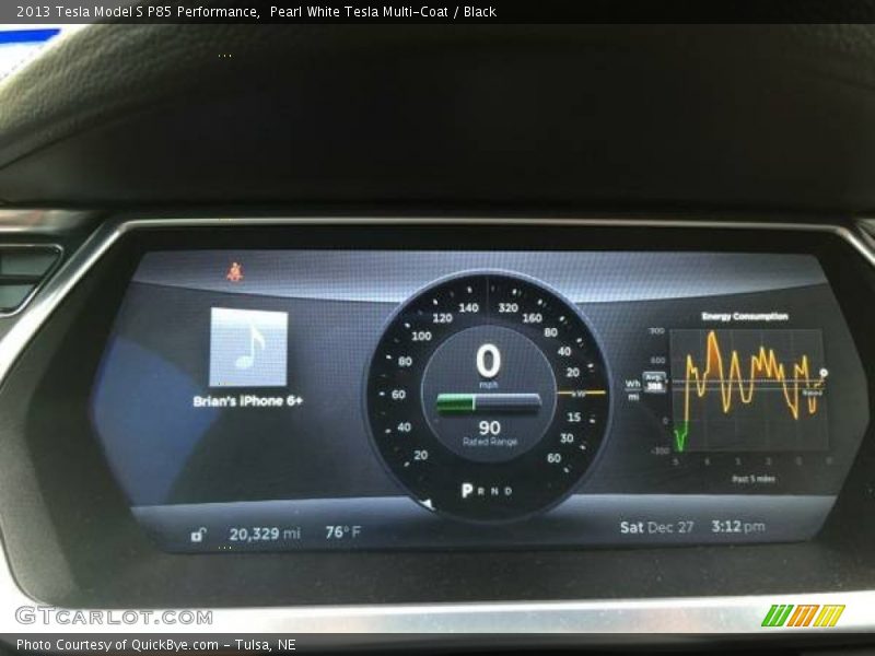  2013 Model S P85 Performance P85 Performance Gauges