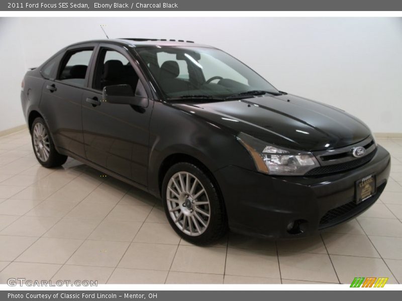 Ebony Black / Charcoal Black 2011 Ford Focus SES Sedan