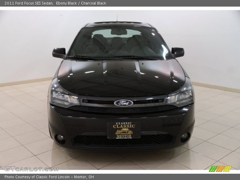 Ebony Black / Charcoal Black 2011 Ford Focus SES Sedan