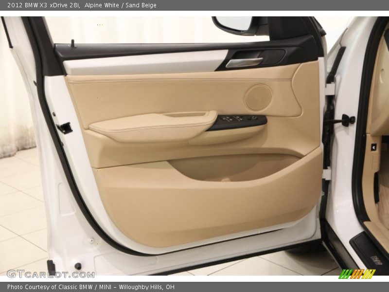 Alpine White / Sand Beige 2012 BMW X3 xDrive 28i