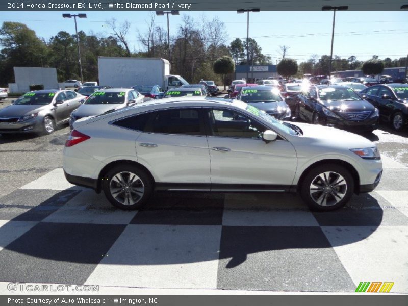 White Diamond Pearl / Ivory 2014 Honda Crosstour EX-L V6