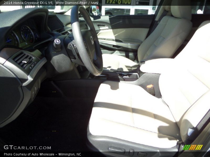 White Diamond Pearl / Ivory 2014 Honda Crosstour EX-L V6