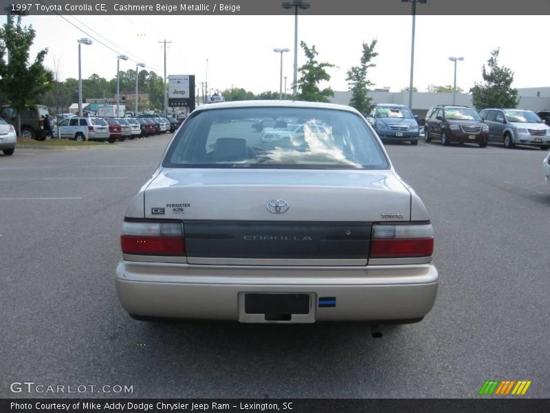 Cashmere Beige Metallic / Beige 1997 Toyota Corolla CE