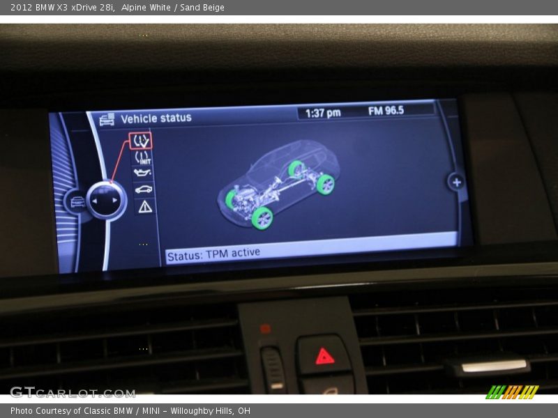 Alpine White / Sand Beige 2012 BMW X3 xDrive 28i