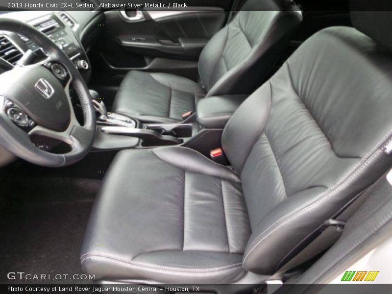 Alabaster Silver Metallic / Black 2013 Honda Civic EX-L Sedan