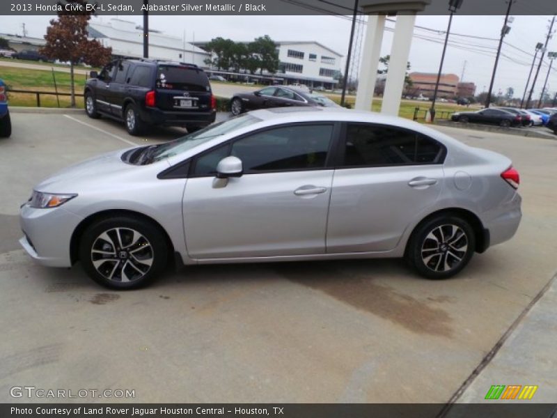 Alabaster Silver Metallic / Black 2013 Honda Civic EX-L Sedan