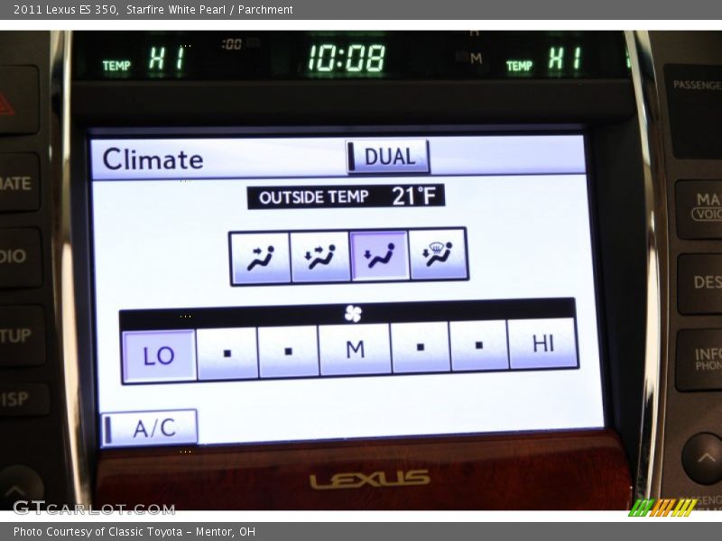 Starfire White Pearl / Parchment 2011 Lexus ES 350