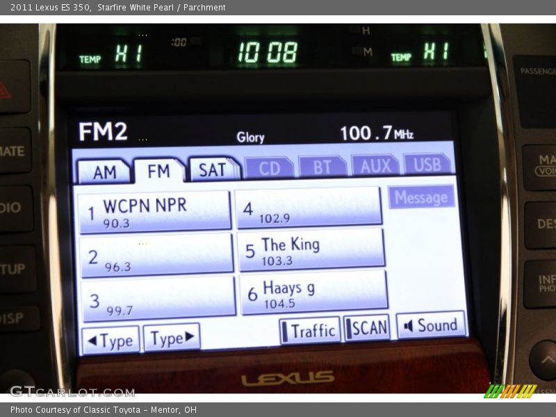 Starfire White Pearl / Parchment 2011 Lexus ES 350