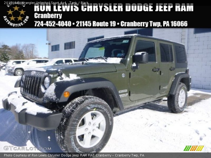Tank / Black 2015 Jeep Wrangler Unlimited Sport 4x4