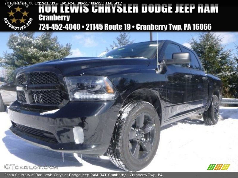 Black / Black/Diesel Gray 2015 Ram 1500 Express Crew Cab 4x4