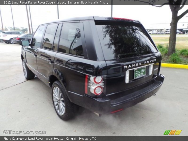 Santorini Black Metallic / Ivory 2012 Land Rover Range Rover Supercharged