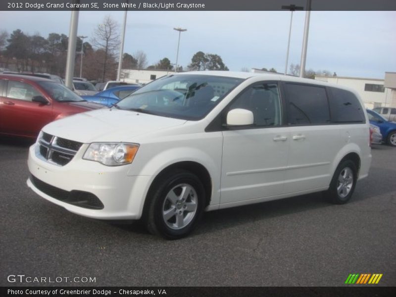 Stone White / Black/Light Graystone 2012 Dodge Grand Caravan SE
